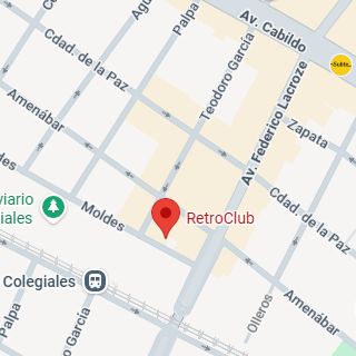 Ubicación de RetroClub en Colegiales (Moldes 673)